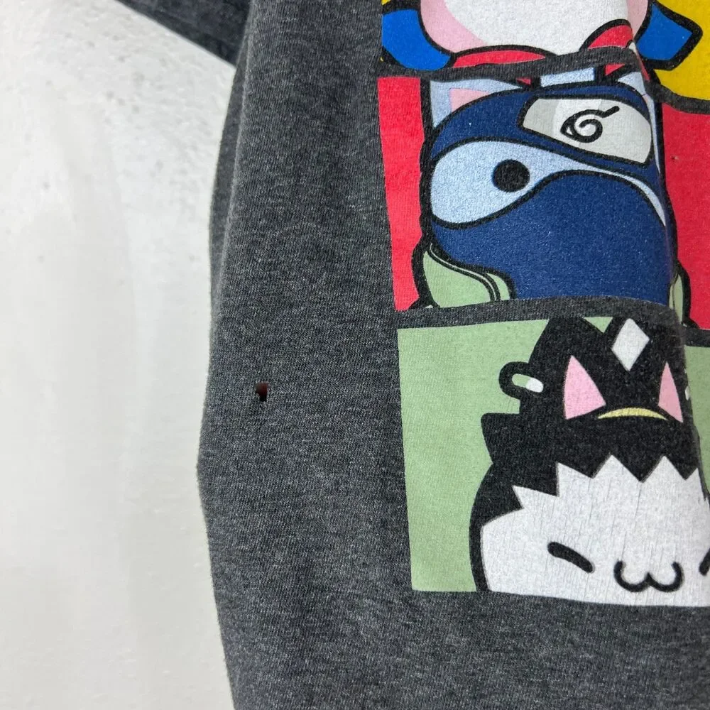 Nyaruto Nyan Cat Naruto Shirt Youth 7 Grey Graphic Casual Tee